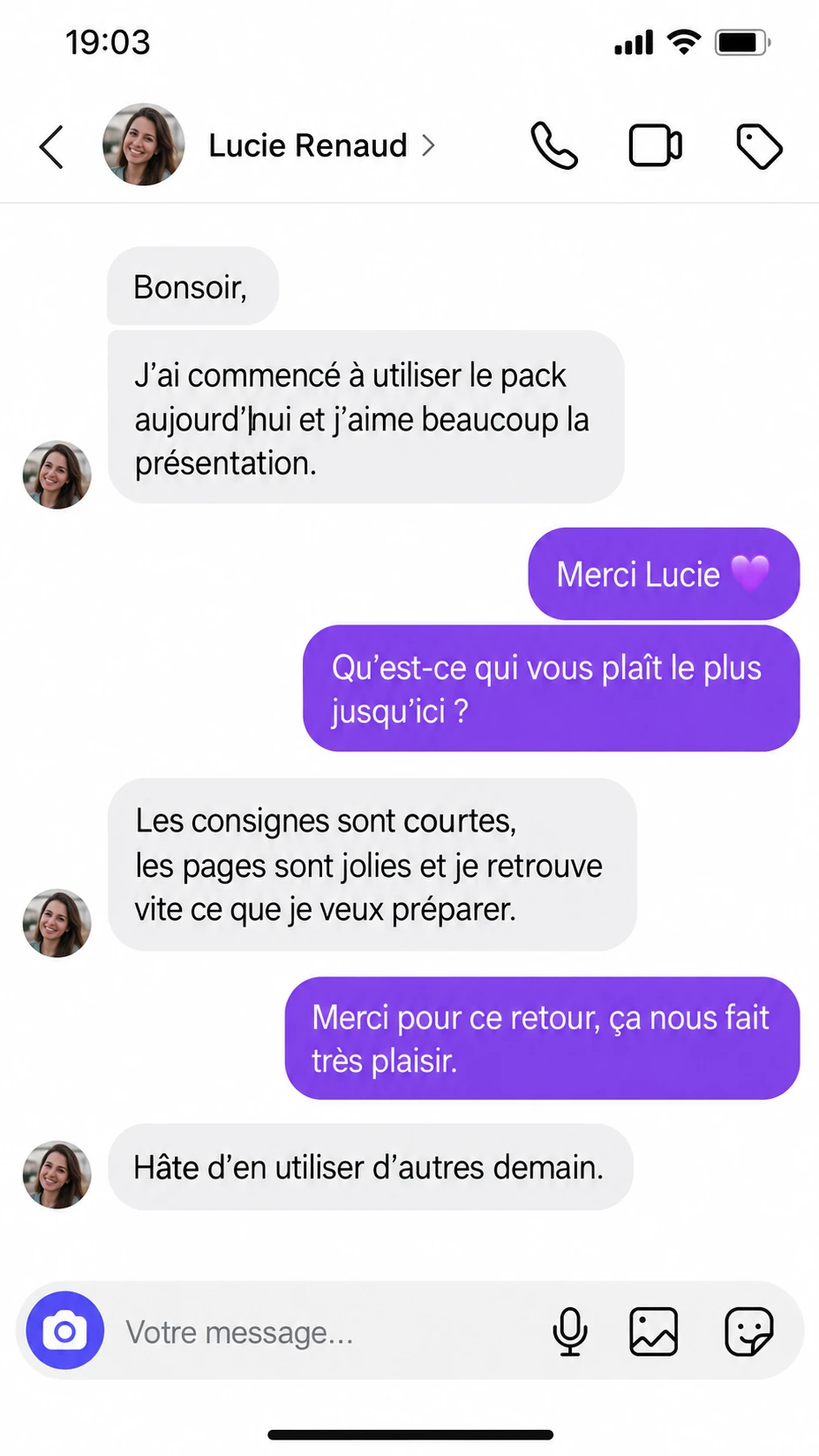 Avis de Lucie : la présentation des fiches