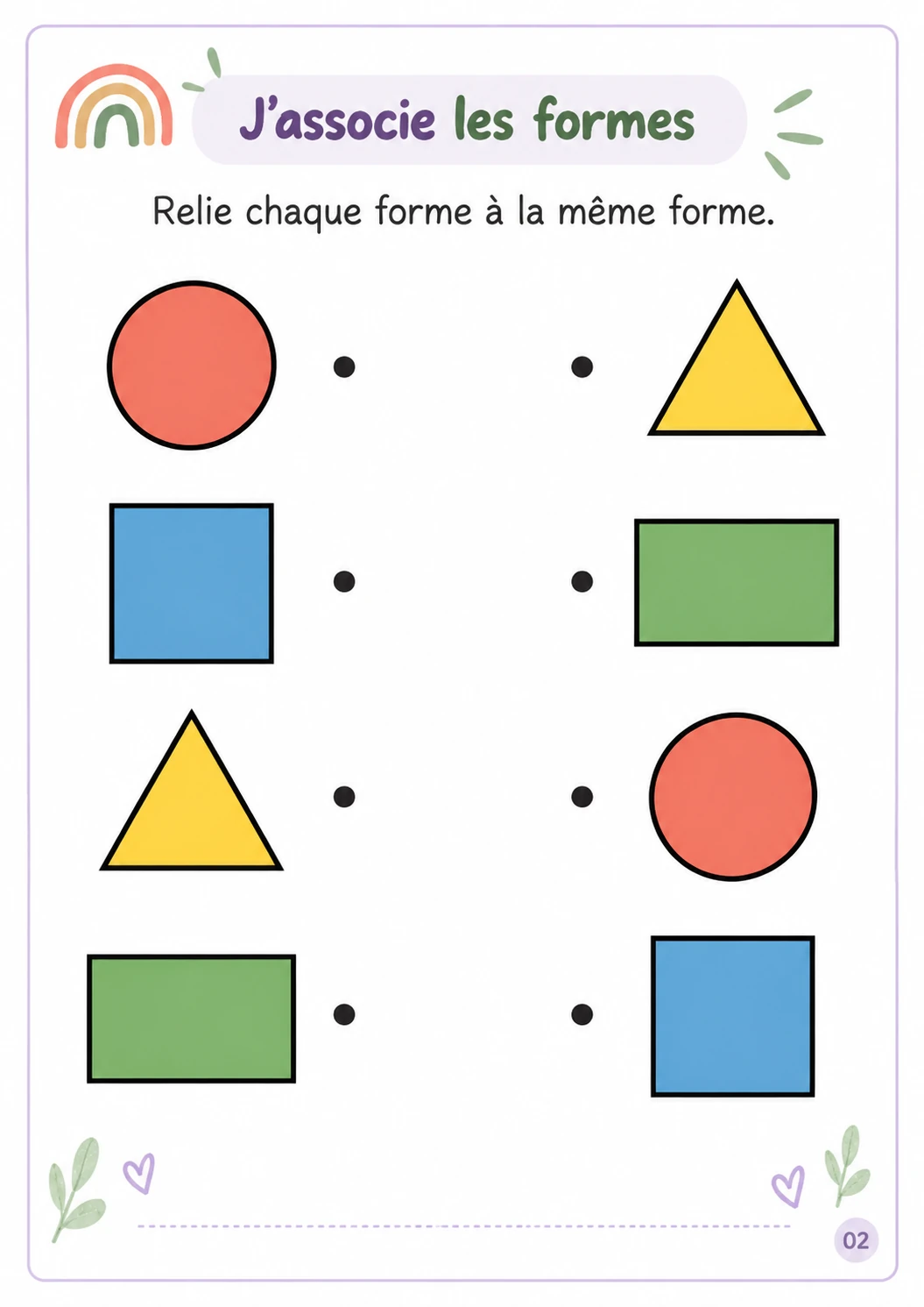 Fiche d’activité sur les formes
